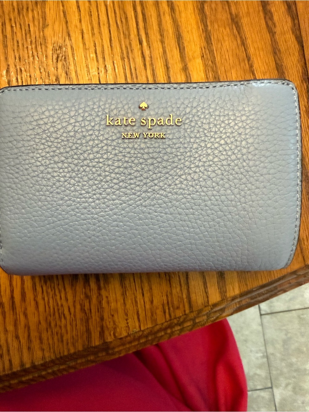 Kate SpadeNew York Pebbled Leather Wallet in periwinkle